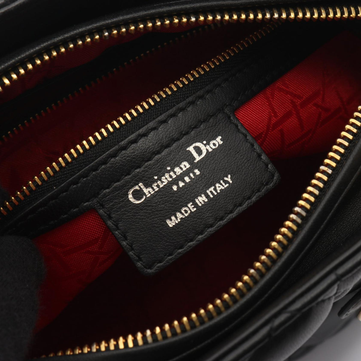 Dior LADY DIOR Christian Dior Cannage 2WAY Handbag Black leather 2101219924915