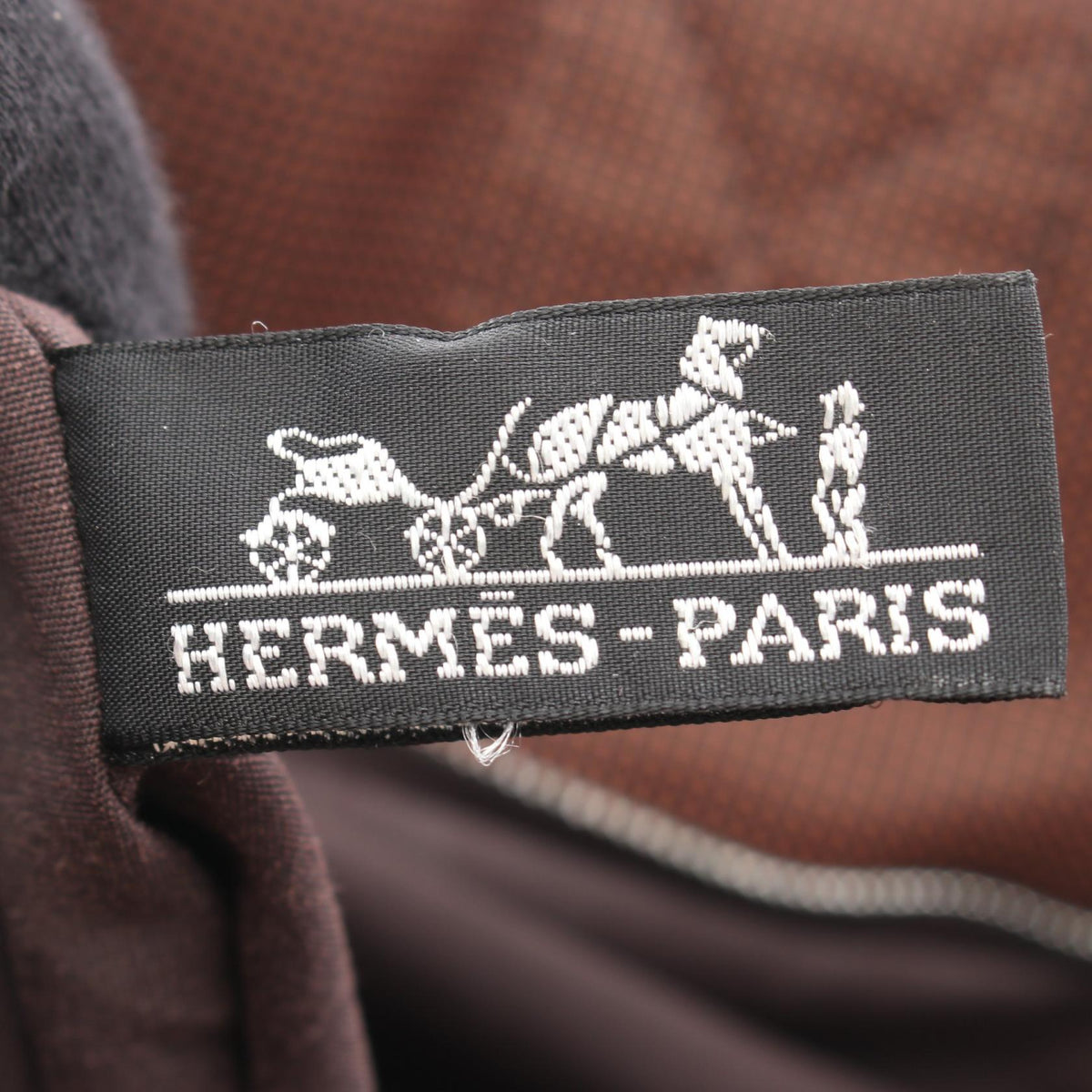 HERMES Herline Cabas Tote Bag Brown canvas Nylon canvas 2101219922515