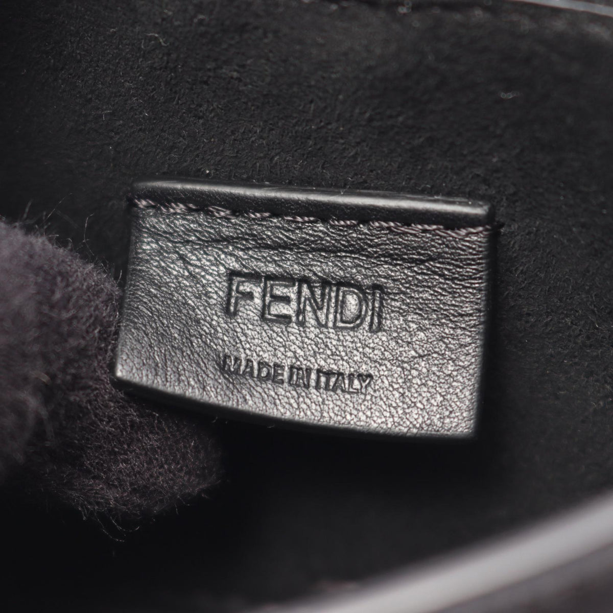 FENDI Come on Nano Shoulder Bag Black leather WS12937 2118300091050