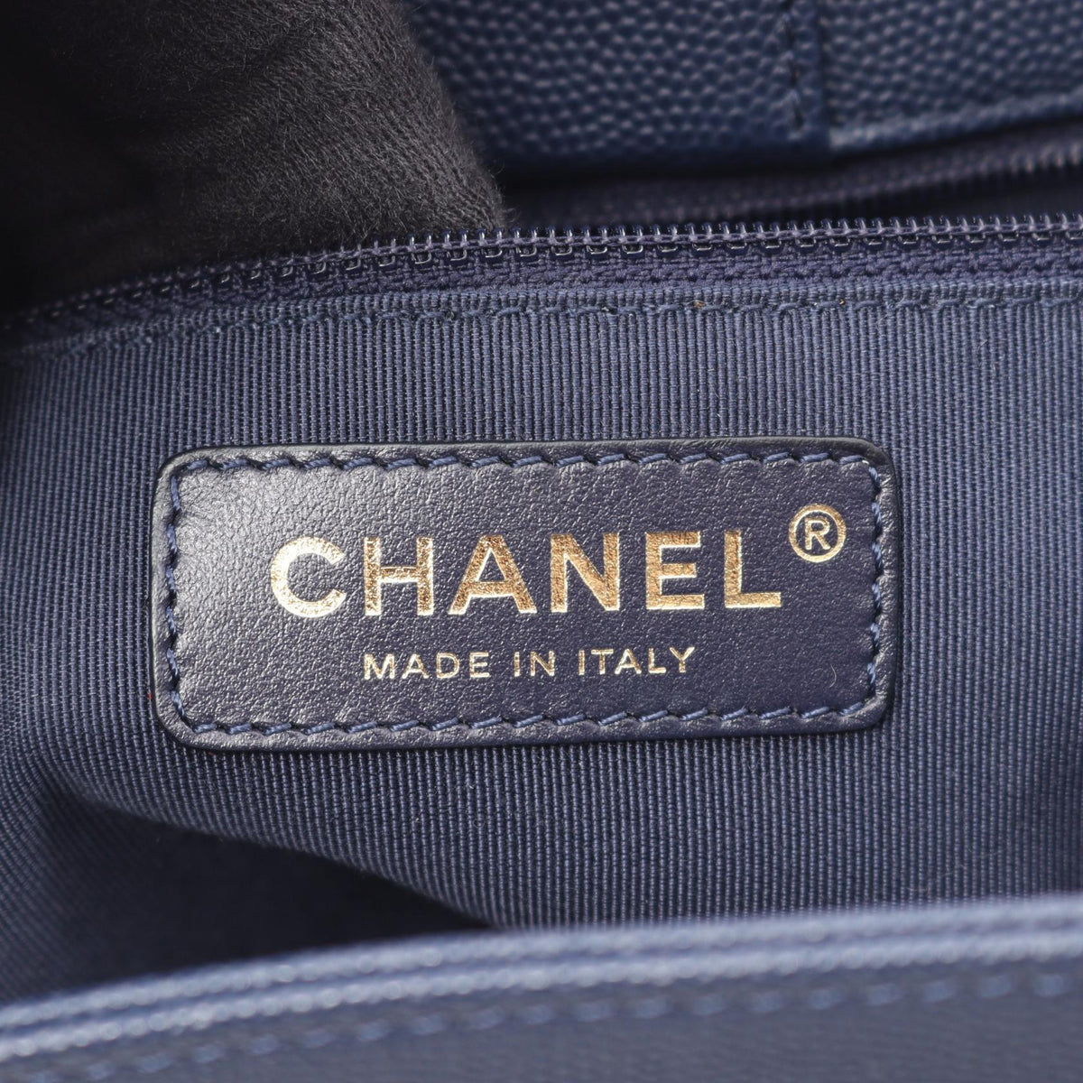 CHANEL Navy Matelasse Grained Calfskin leather A50499 2107601157923