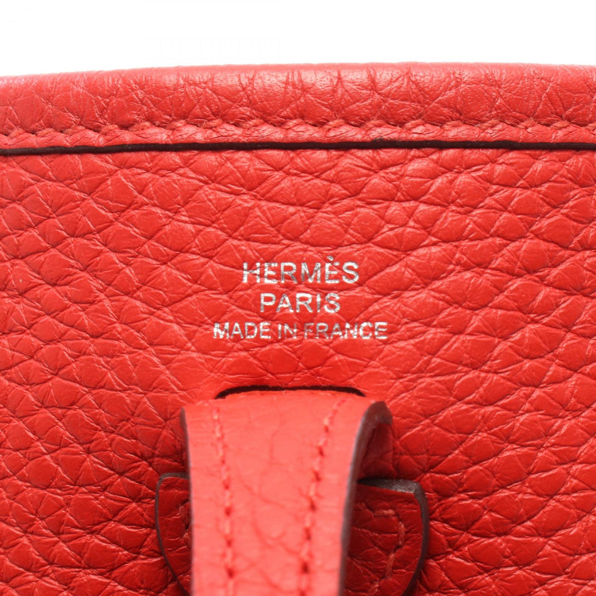 HERMES EvelyneTPM Shoulder BagRouge coeur Rouge coeur Red Taurillon Clemence leather Taurillon Clemence 2101219909813