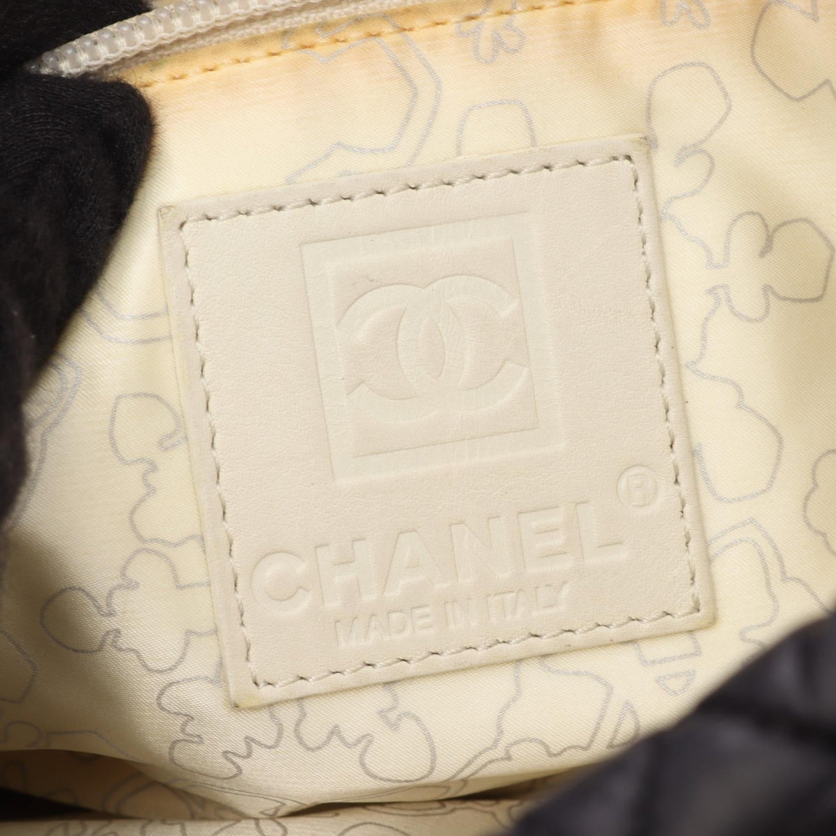 CHANEL Black COCO Mark Sports Line Messenger Nylon�leather 2101219908694