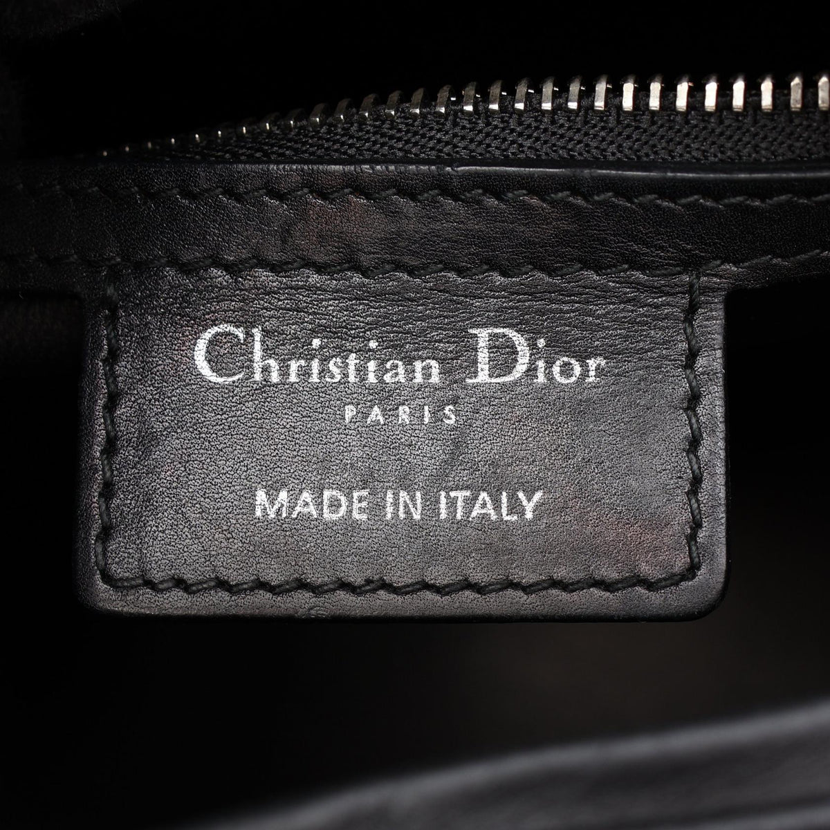 Dior LADY DIOR Christian Dior 2WAY Handbag Black leather 2101219902616