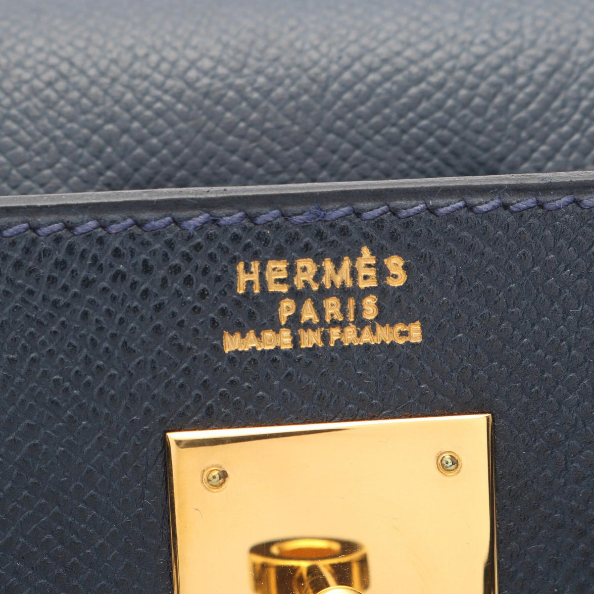 HERMES Kelly 32 outer stitch 2WAY HandbagBlue indigo Blue indigo Navy Epsom leather Epsom 2120300051217