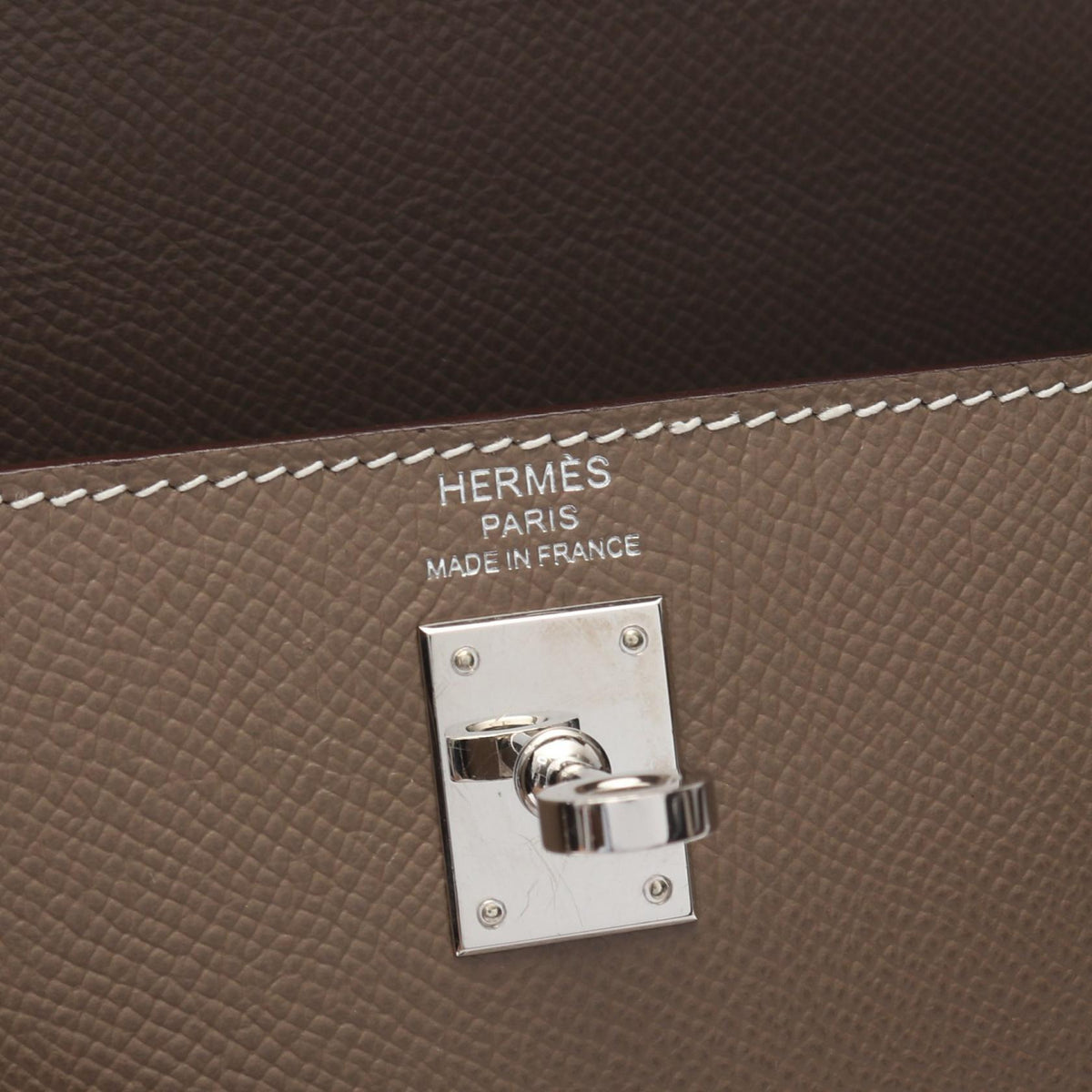 HERMES Kelly 25 (External Stitching) 2-Way HandbagEtoupe Grey Etoupe Grey Gray Epsom leather Epsom 2101219888033