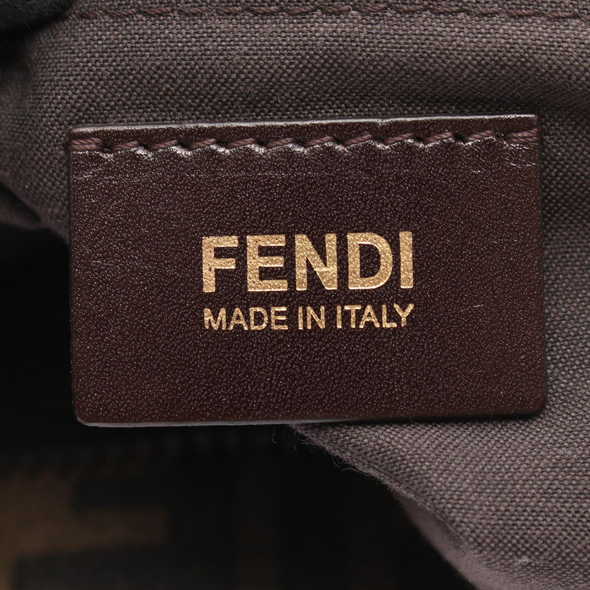 FENDI Zucca Shoulder Bag Brown/Black PVC coated canvas leather 2101219888651
