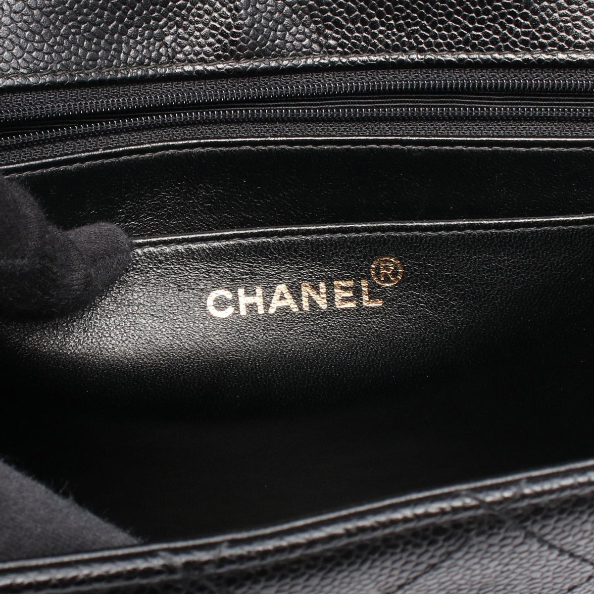 CHANEL Black Deca Matelasse 30 single flap Calfskin (cowhide) 2101219887357
