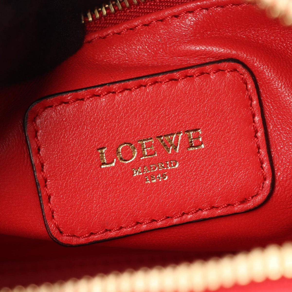 LOEWE Americana 28 Handbag Red leather 2101219887524