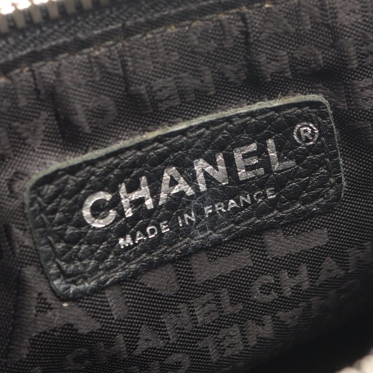 CHANEL Black Logo fringe leather 2101219887562