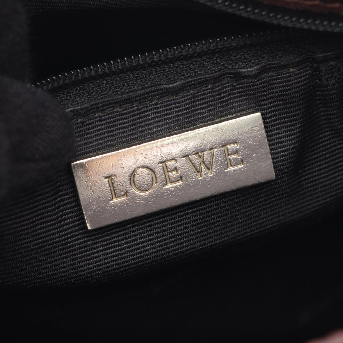 LOEWE anagram Shoulder Bag Brown leather 2120800028498