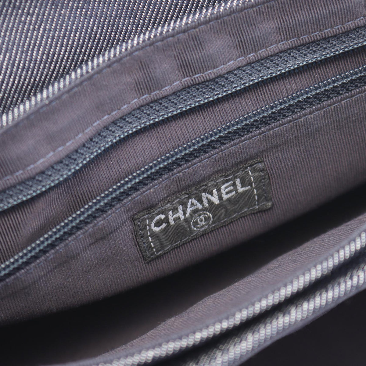 CHANEL Navy Chocolate bar denim 2101219879871