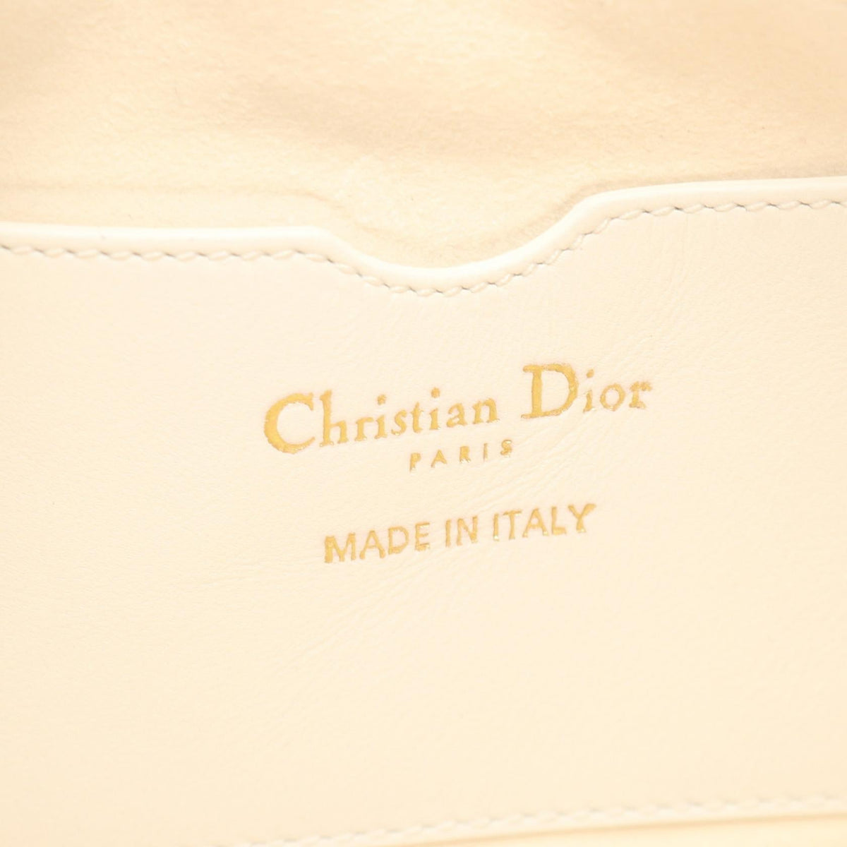 Christian Dior VIBE Hobo Cannage 2WAY Shoulder Bag White/Gold leather 2120900134327