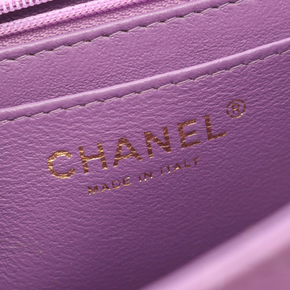 CHANEL Purple Mini Matelasse Lambskin (sheep leather) 2101220099787