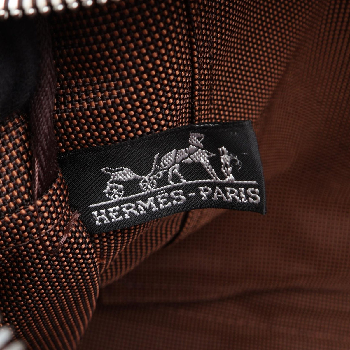 HERMES HerlineMM Tote Bag Brown canvas 2101220102609