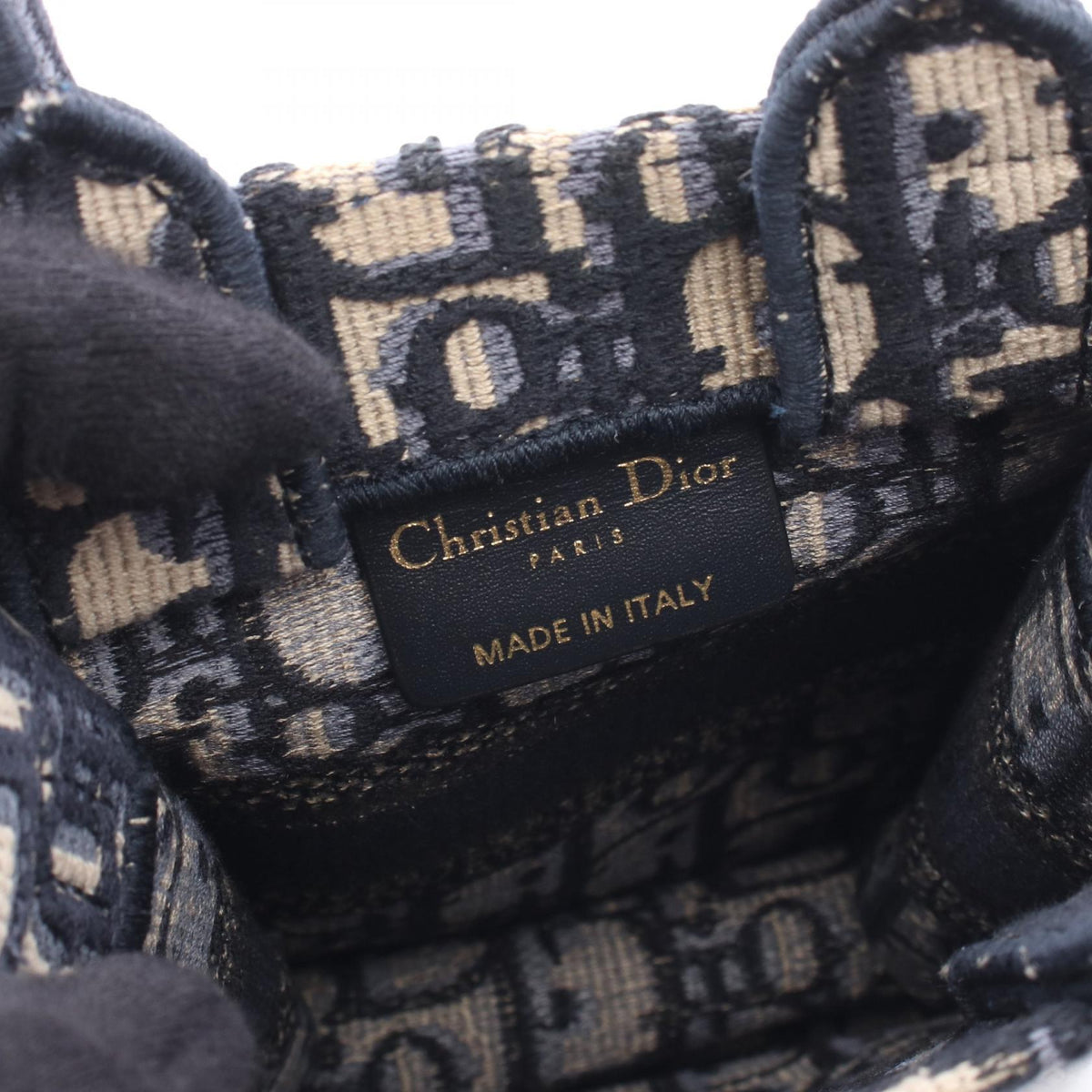 Dior BOOK TOTE Vertical Bag Mini Phone Bag 2WAY Handbag Navy/Beige canvas 2101219953304