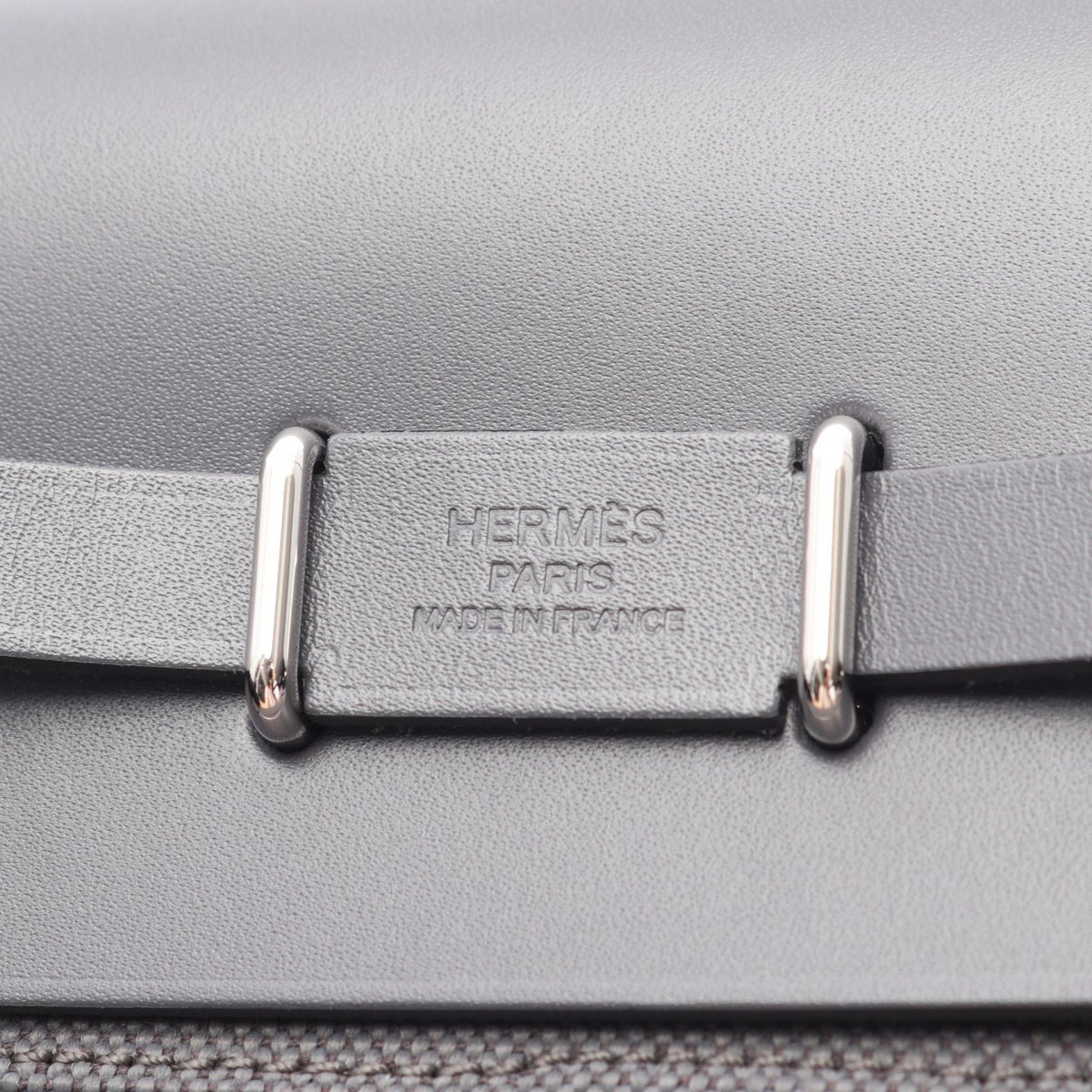 HERMES Airbag Zip Mini Shoulder BagArdoise Ardoise Gray Toile H canvas leather Toile H / Vache leather Hunter 2120900119805