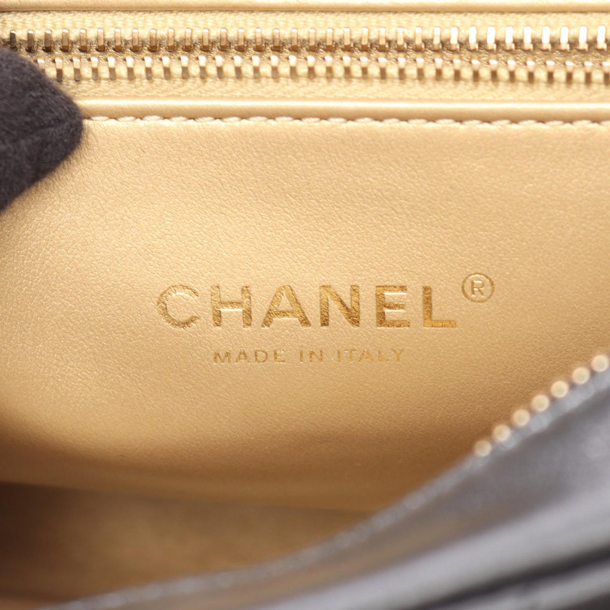 CHANEL Black Matelasse Square Chain Lambskin (sheep leather) AS3884 2101220002473