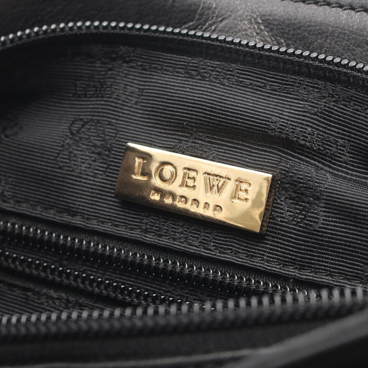 LOEWE Anagram 2WAY Handbag Black leather 2101219864235