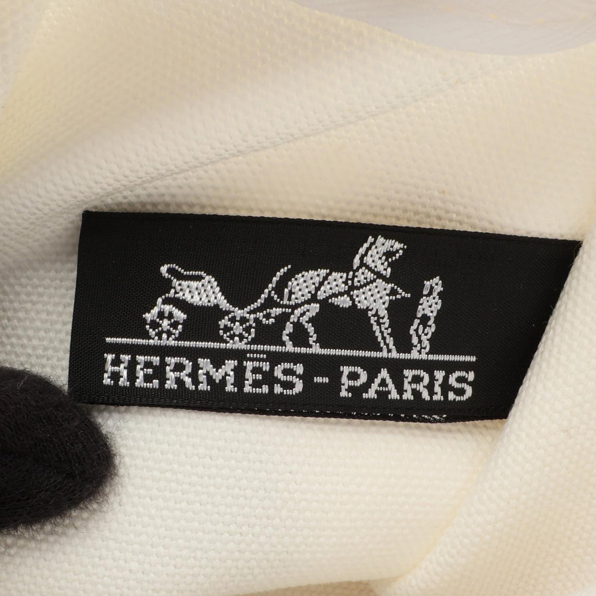 HERMES Bayad re Bouton d'Or with Pouch Tote BagWhite White White/Yellow canvas 2101219872834