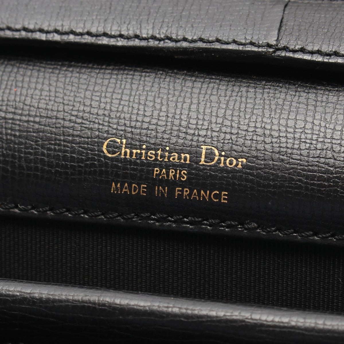 Dior CD logo vintage Shoulder Bag Black leather 2101219851044