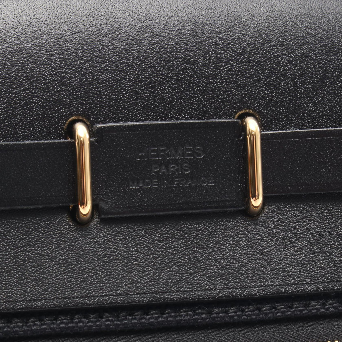 HERMES Airbag Zip Mini Shoulder Bag Black Towar Military canvas leather Toile Military / Vache leather hunter 2101219851556