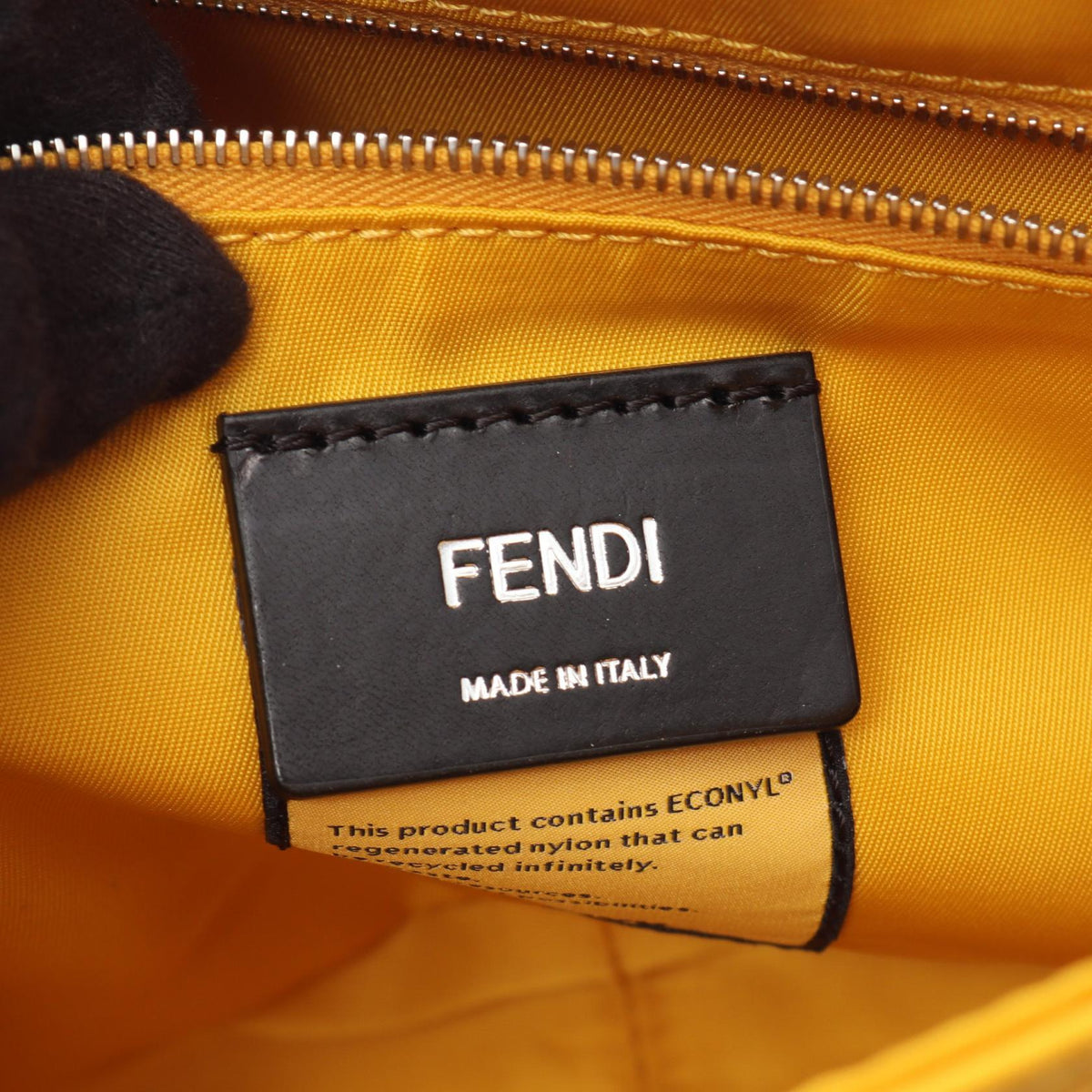 FENDI Baguette Messenger Bag Bucket Messenger Bag Shoulder Bag Yellow Nylon�leather 7VA537 2101219874906