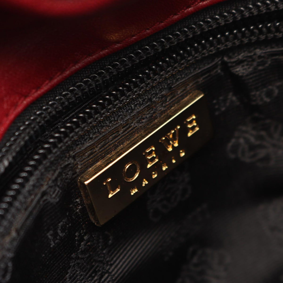 LOEWE anagram Shoulder Bag Bordeaux leather 2101219874975