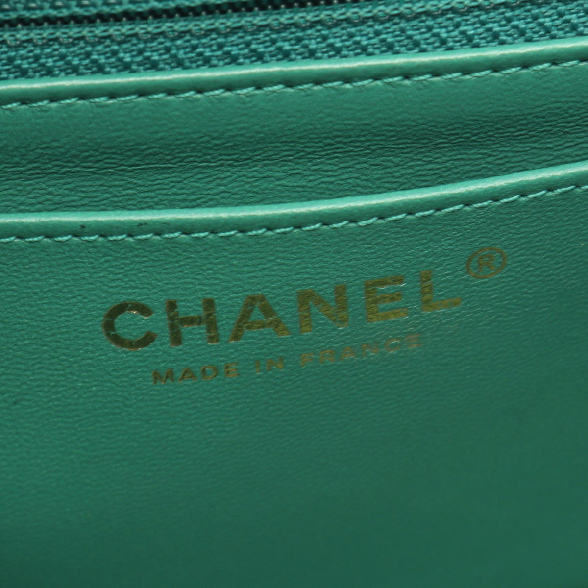 CHANEL Green 2.55 Mini Matelasse leather 2101219839912
