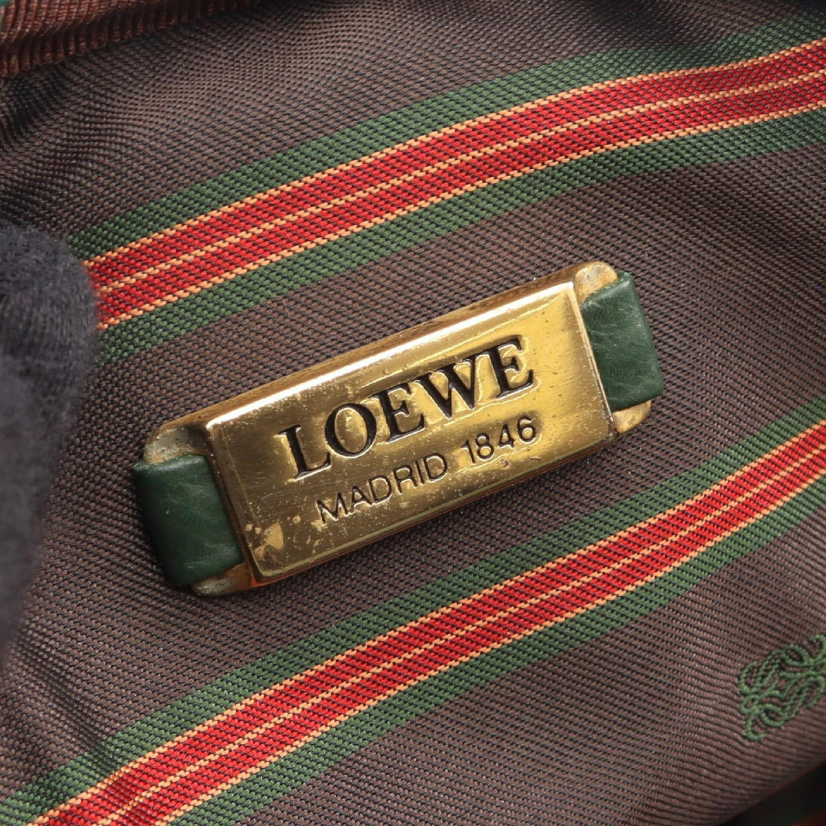 LOEWE Velazquez Shoulder Bag Green/Blue leather leather 2101219849683