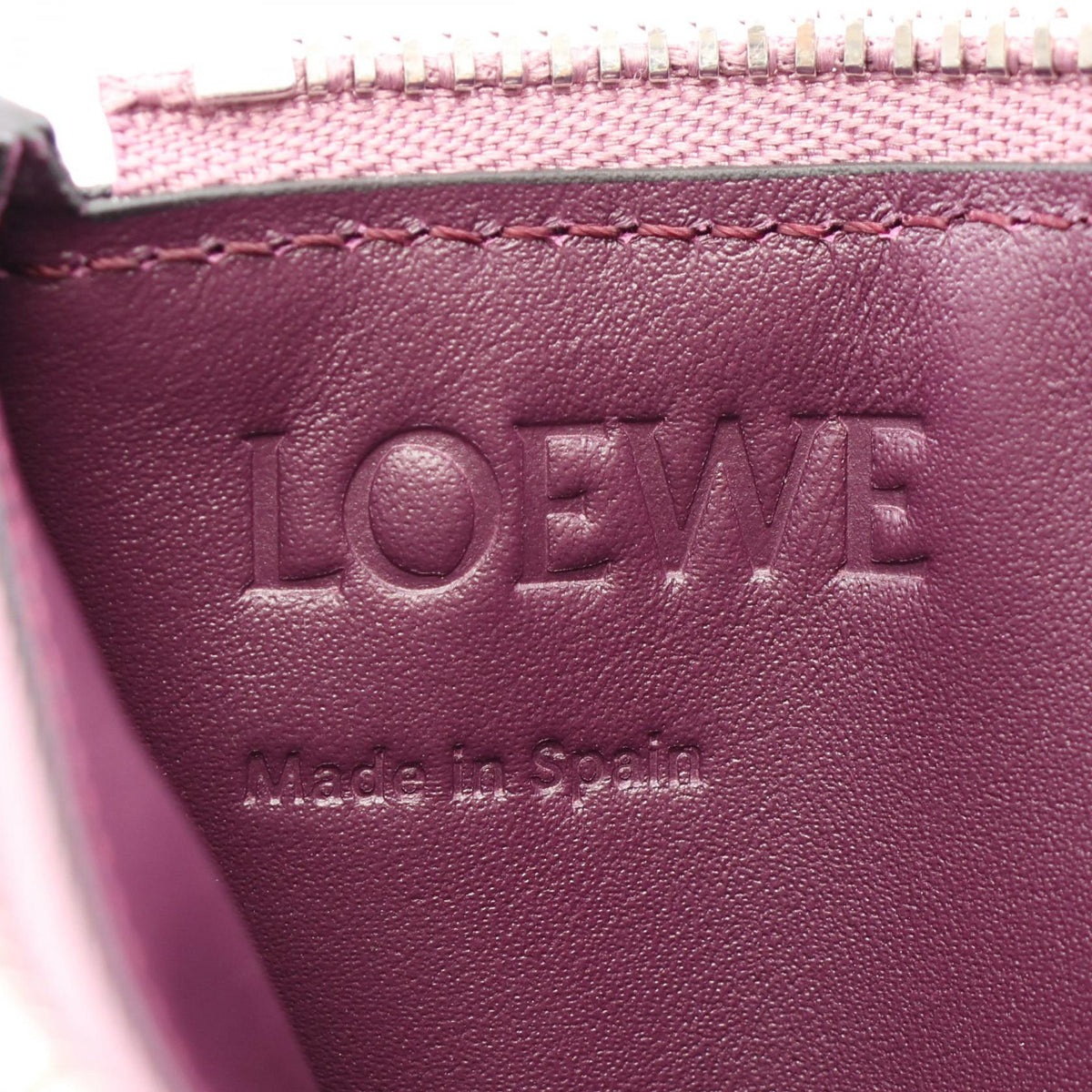 LOEWE Anagram Coin Card Holder Card Case coin purse Purple/Brown leather C660Z40X070057 2101219983899