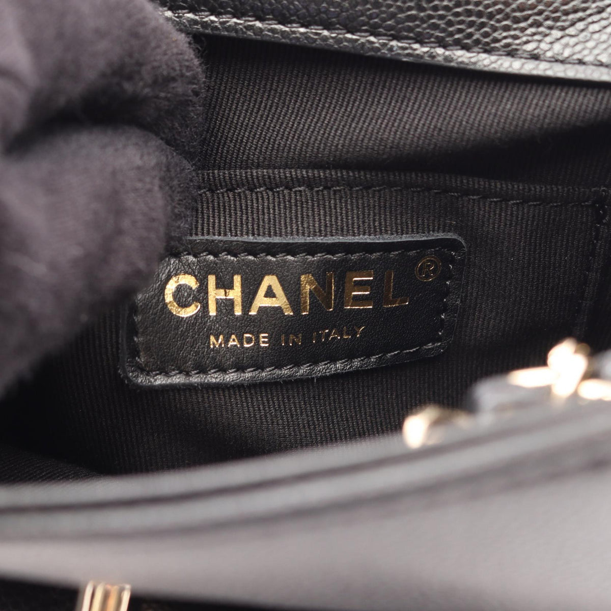 CHANEL Black Matelasse Grained Calfskin leather AS4399 2104102528405