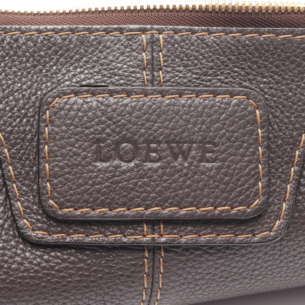 LOEWE Shoulder Bag Brown leather 2101219431789