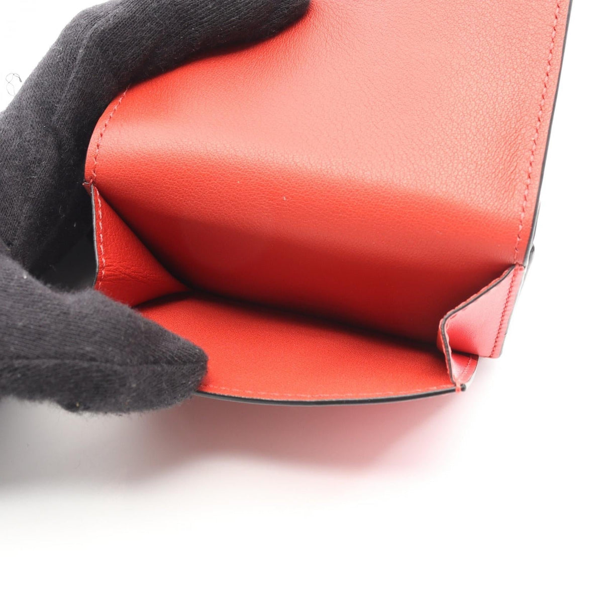LOEWE Trifold wallet Tri-fold long wallet Red/Pink leather 2120900069803