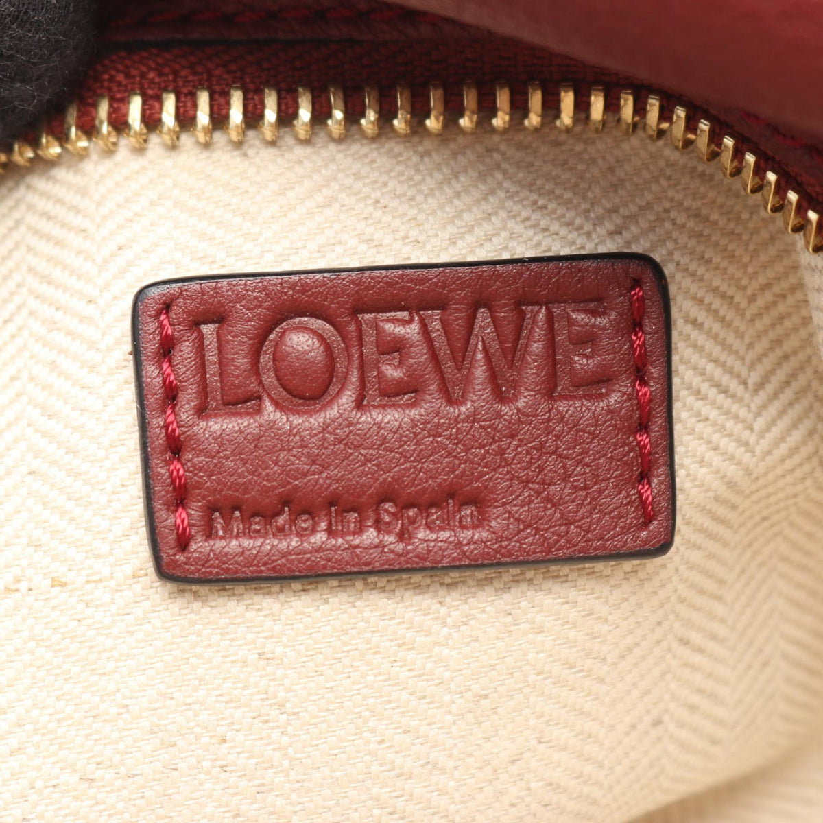 LOEWE anagram business bag clutch bag Bordeaux Suede 2101219754468