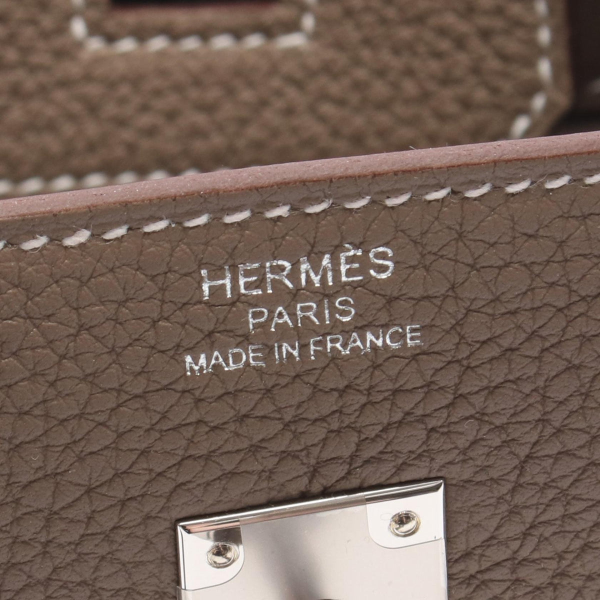 HERMES Birkin 25 Etoupe Gray Handbag Gray Togo leather Other Togo leather 2120800026418