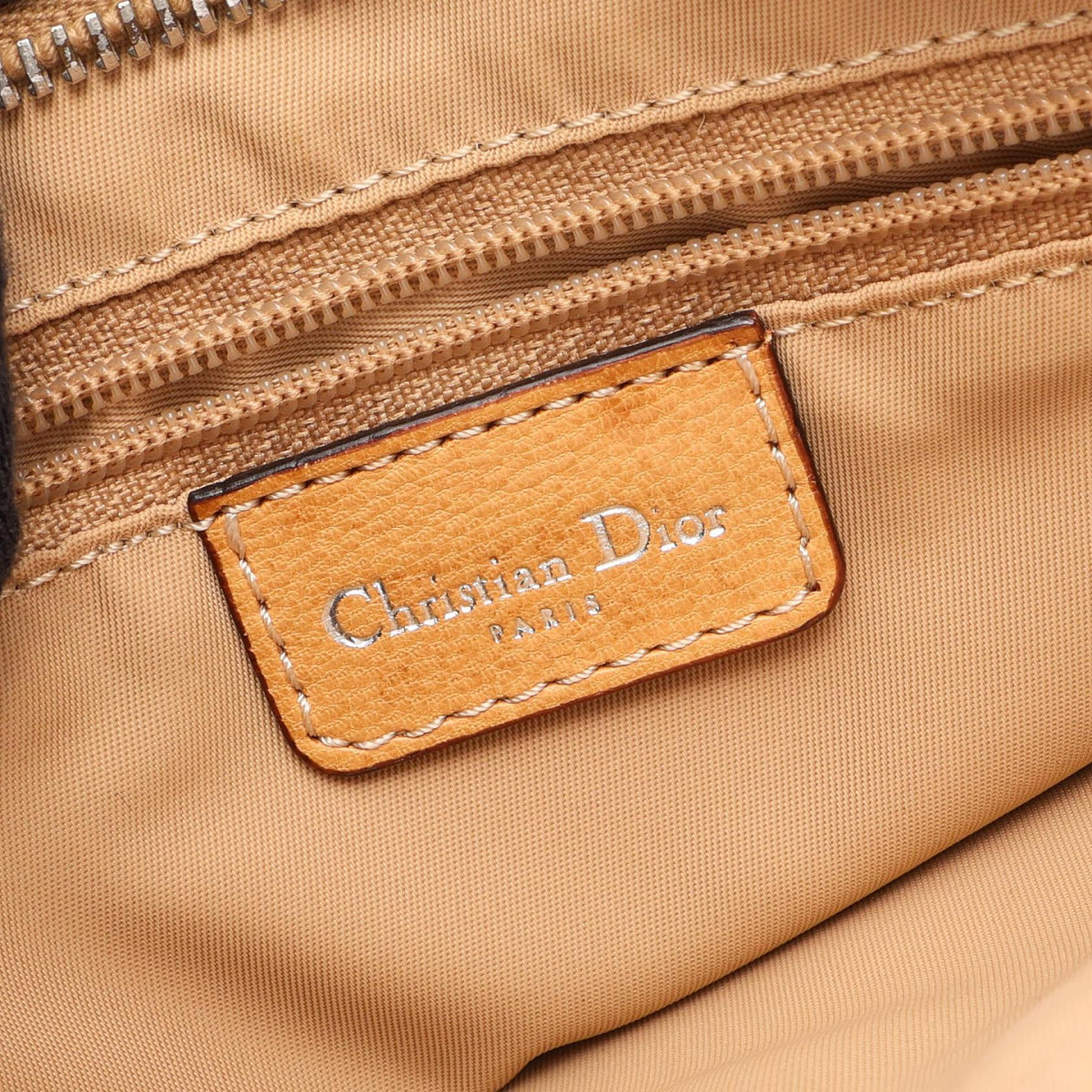 Dior street chic trotter Shoulder Bag Beige canvas leather 2101219717326