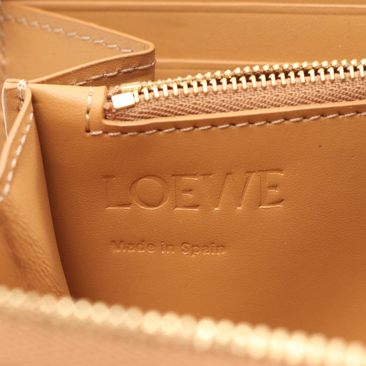 LOEWE Puzzle Zip Around Wallet Around long wallet Brown/Beige/Beige leather C510T12X10 2118700089930