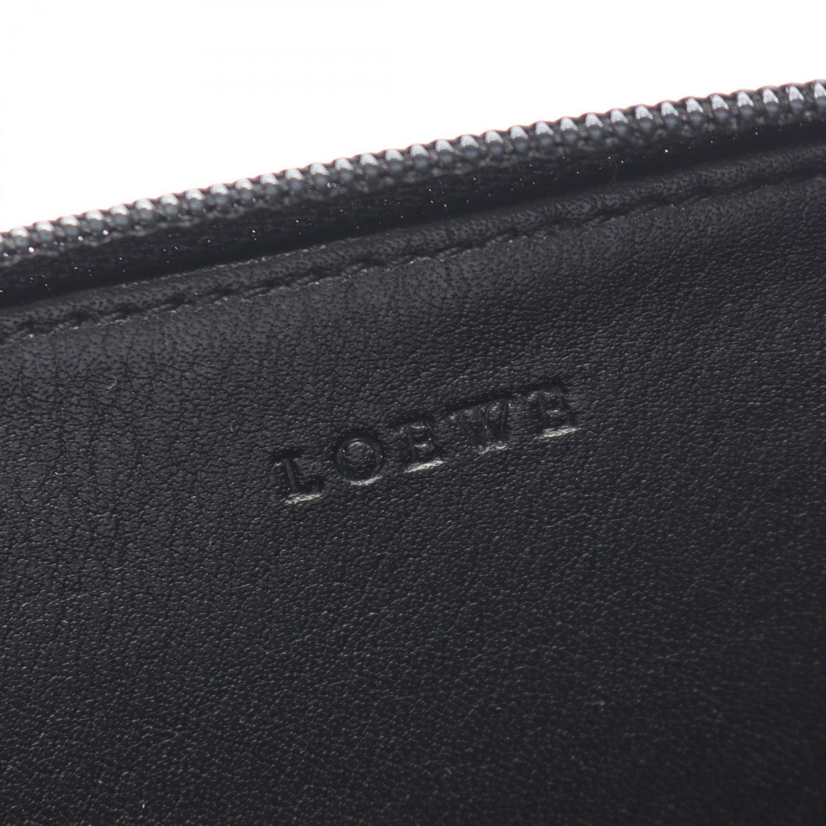 LOEWE anagram coin purse Beige/Black canvas 2101219890005
