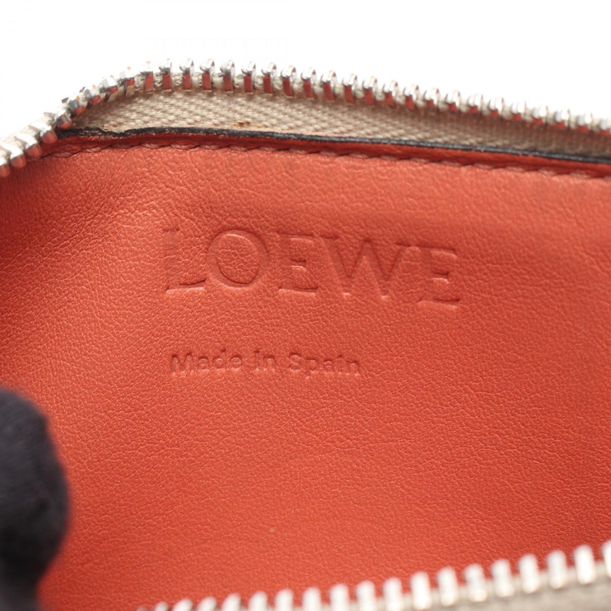 LOEWE Anagram Coin Card Holder Card Case coin purse Beige leather 2101219877358