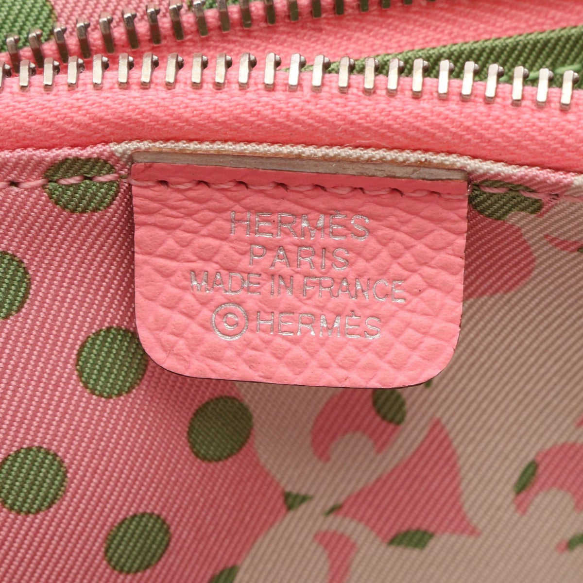 HERMES Azap compact silk in Round walletRose confetti Rose confetti Pink Epsom leather Epsom 2101220102968