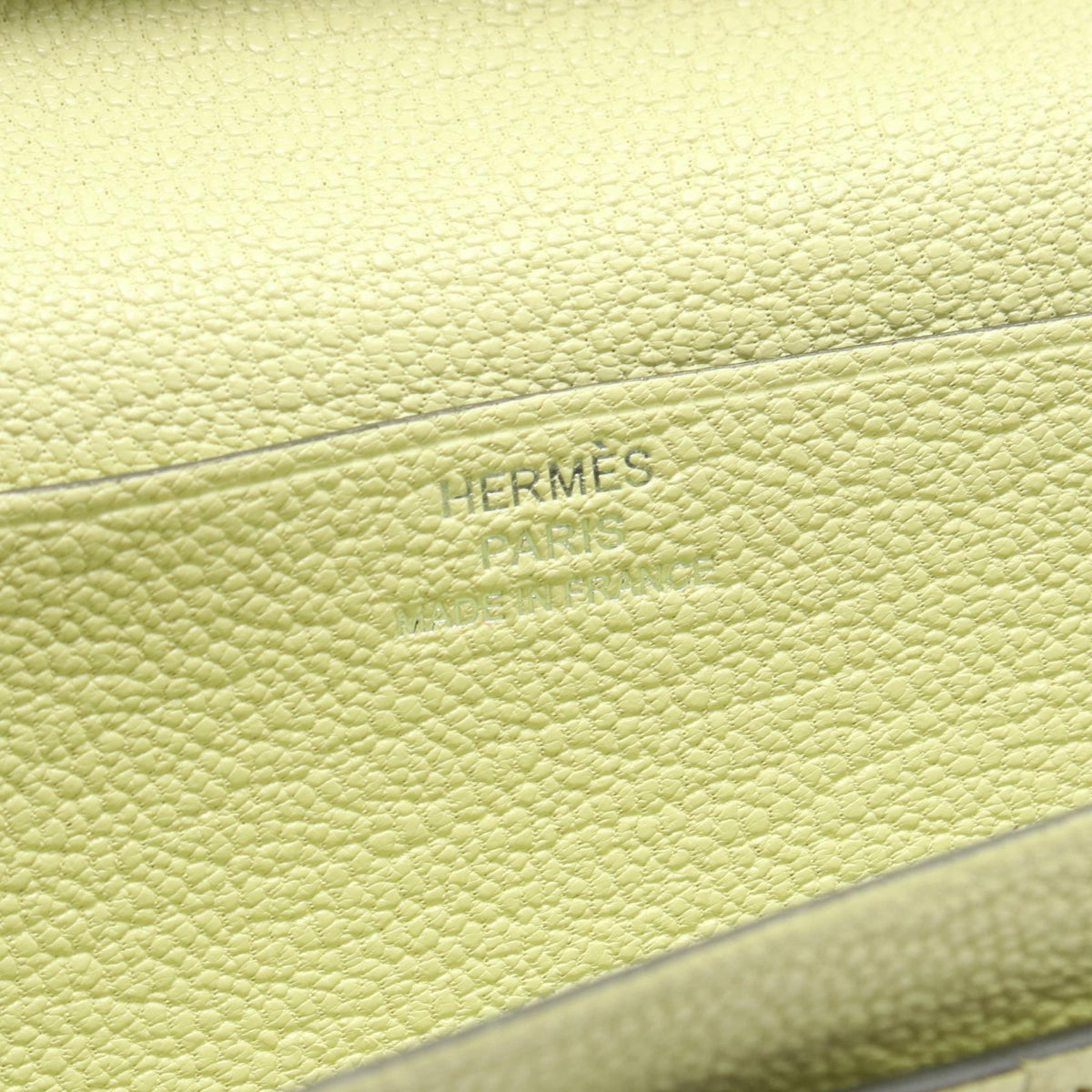 HERMES Bearn Soufflet BifoldpurseJaune Bull John Jaune Bull John Yellow Chevre leather Chevre 2101220101961