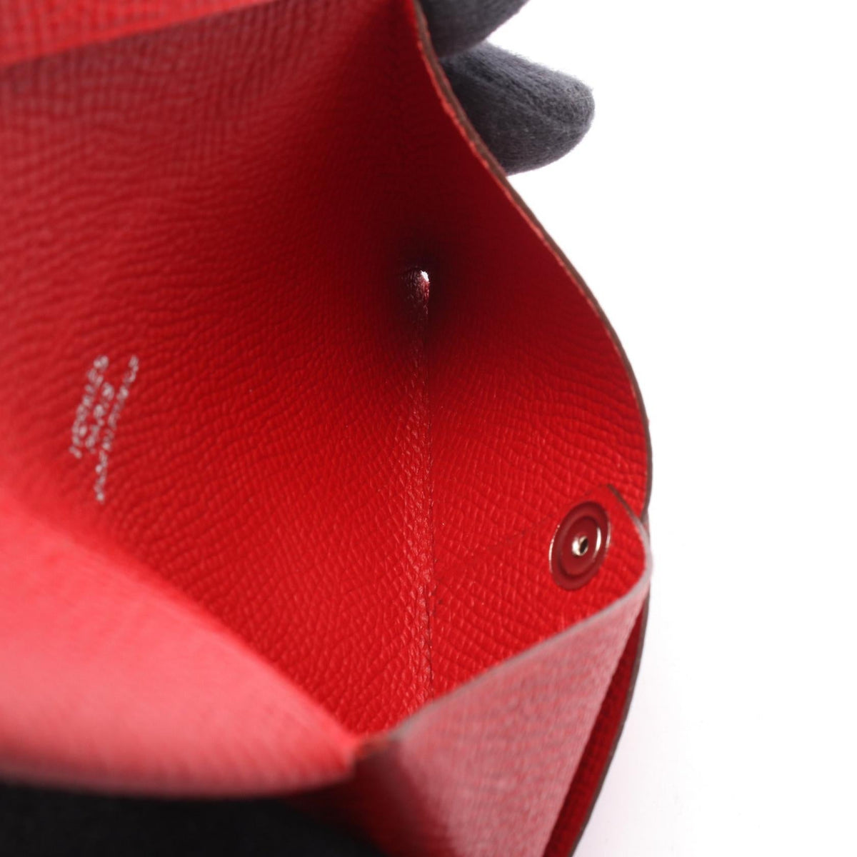 HERMES Calvi Vermillon coin purseVermillon Vermillon Red Epsom leather 2104102525008