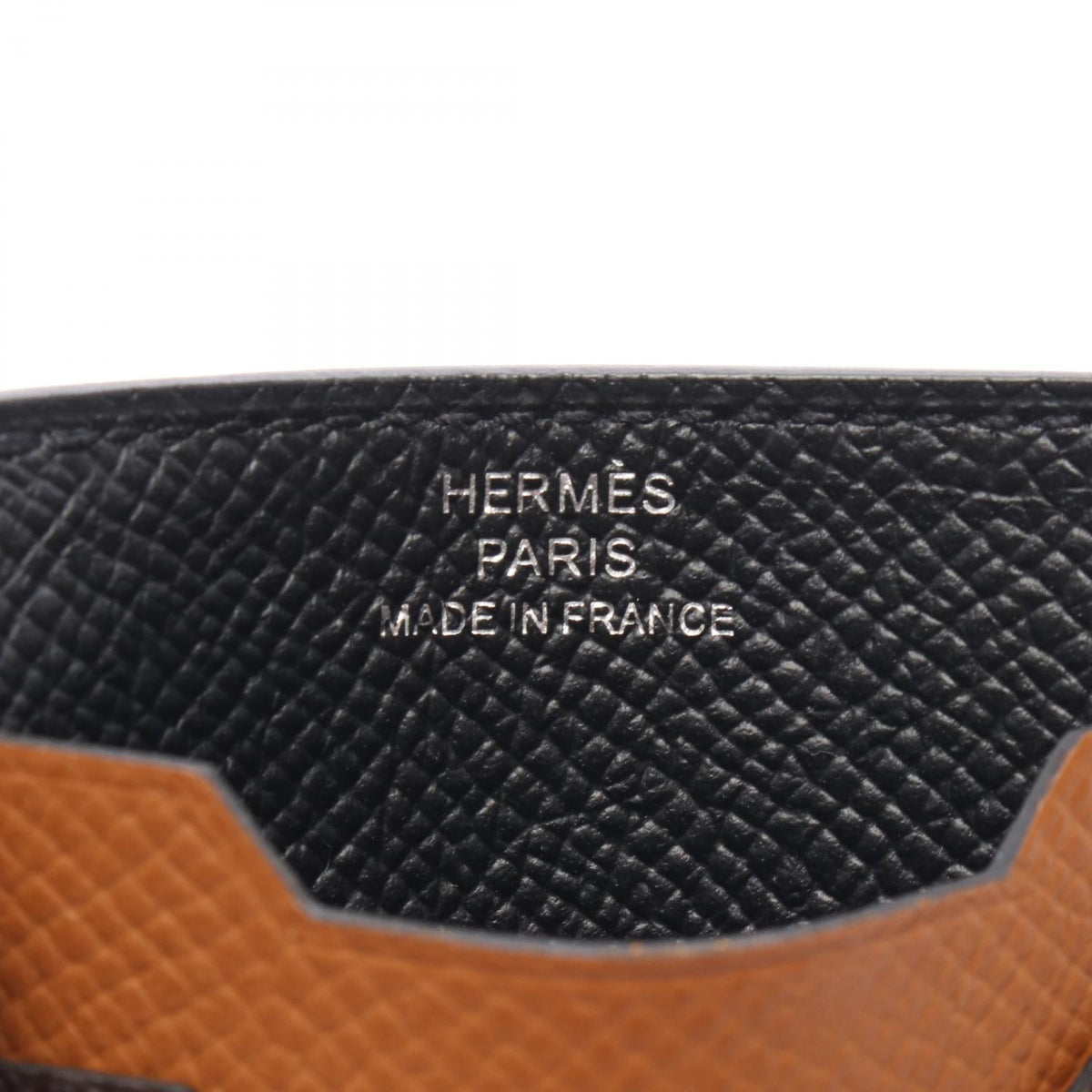 HERMES City 3CC Evenne Gold Card Case Brown/Black Epsom Other Epsom 2104102524681