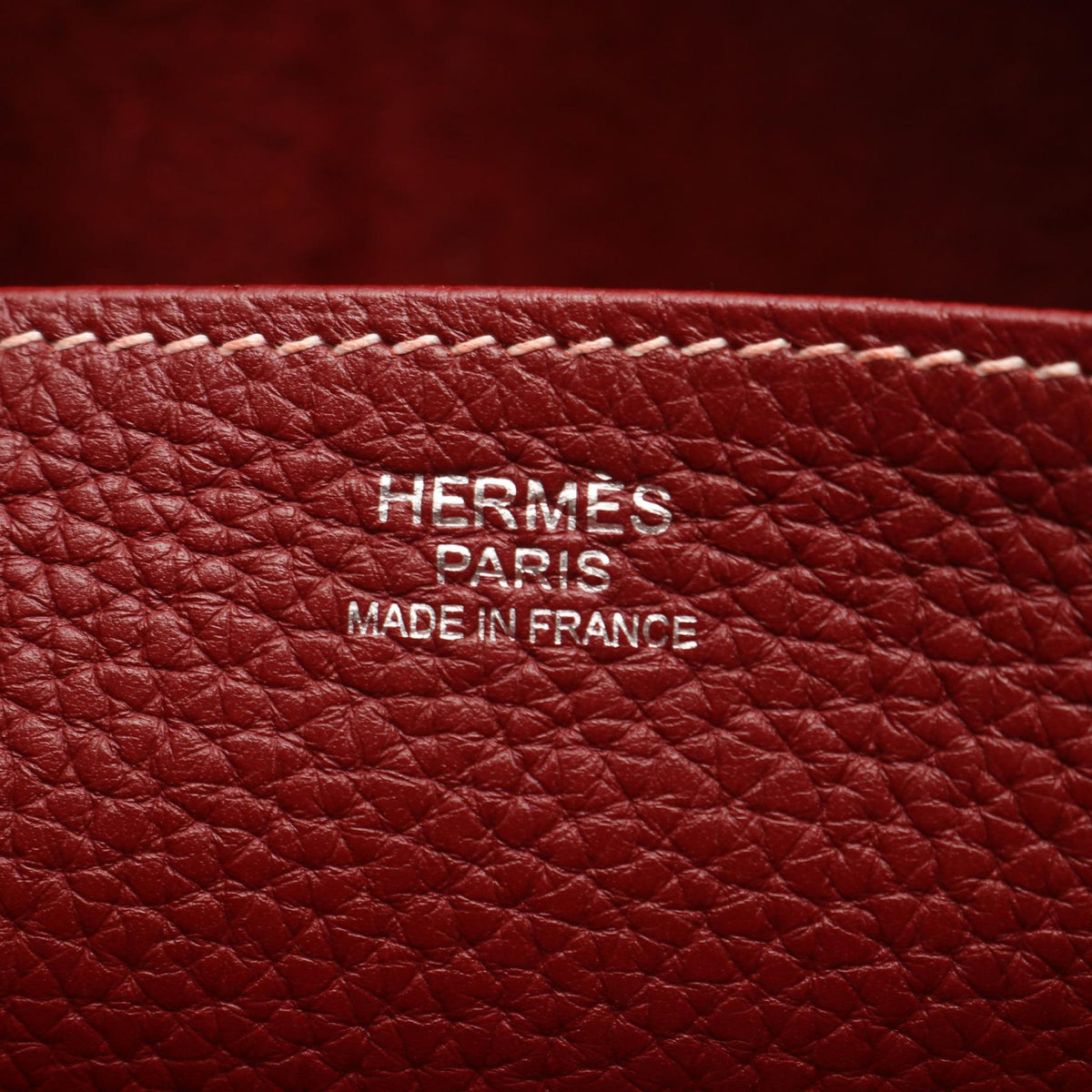 HERMES Halzan31 HandbagRouge H Rouge H Red Taurillon Clemence leather 2101219303468
