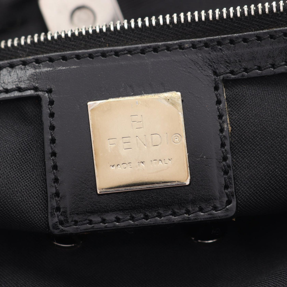 FENDI Zucca Tote Bag Tote Bag Black Nylon�leather 2101219675145