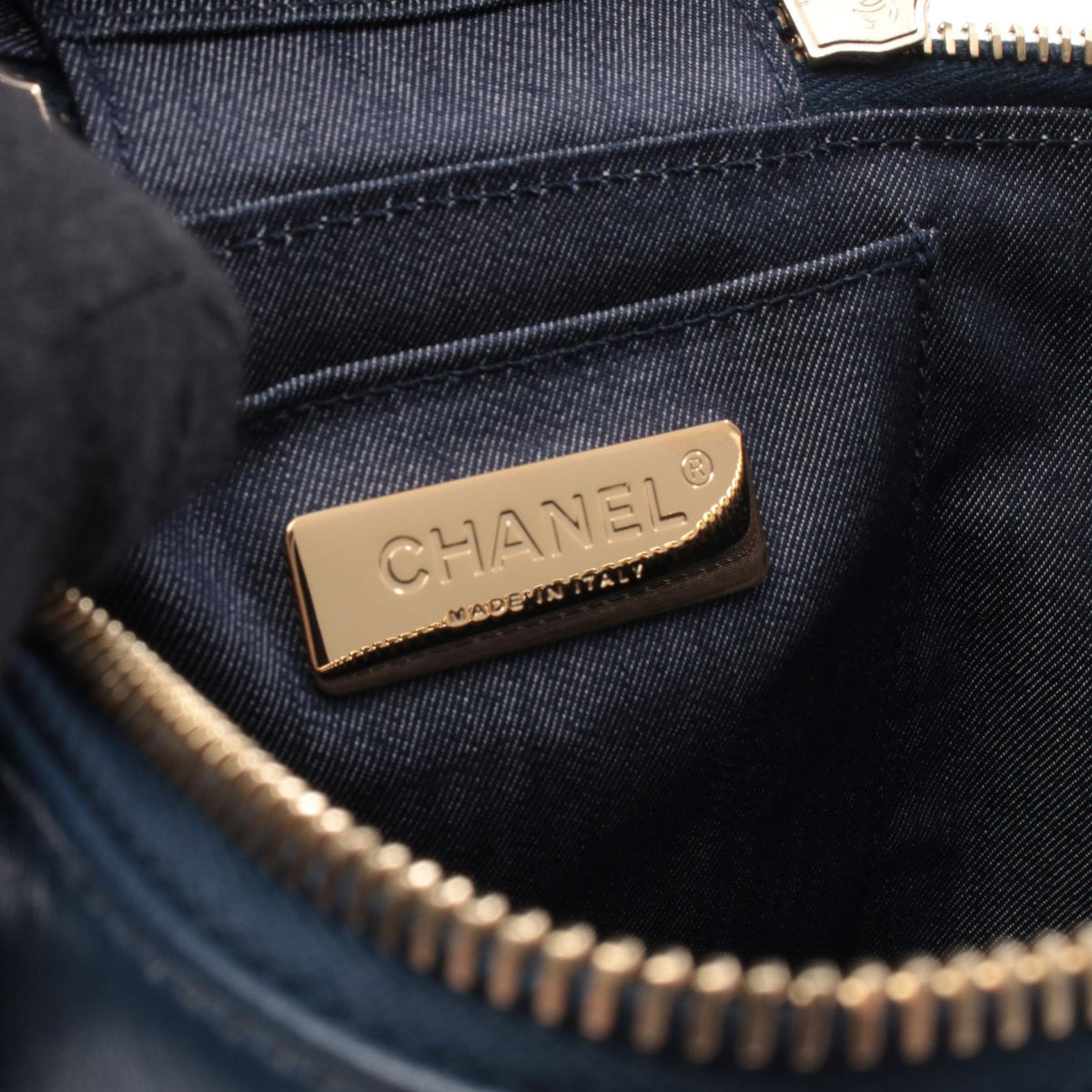CHANEL Navy COCO Mark Lambskin (sheep leather) AS0323 2101219626901