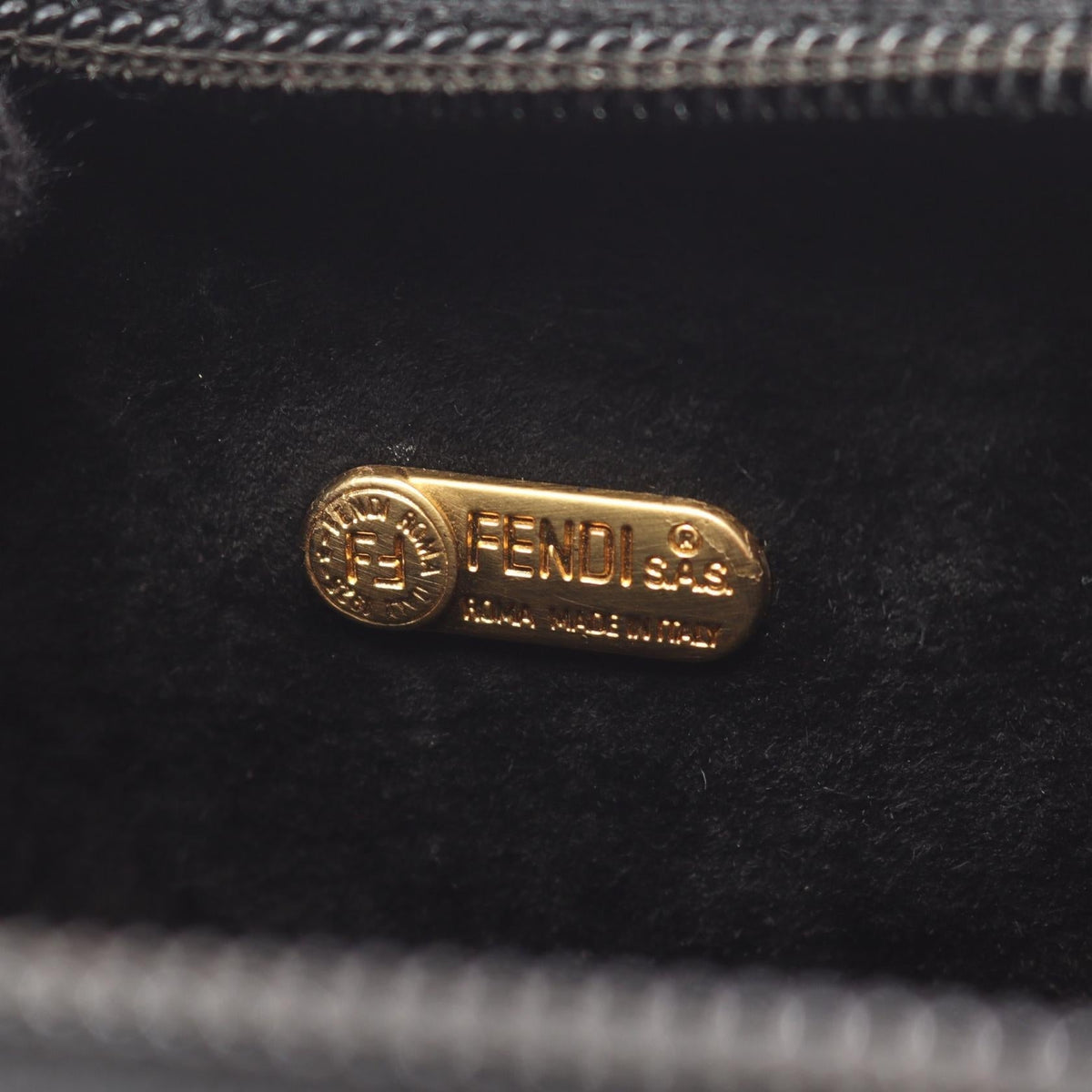 FENDI Handbag Black leather 2101219624815