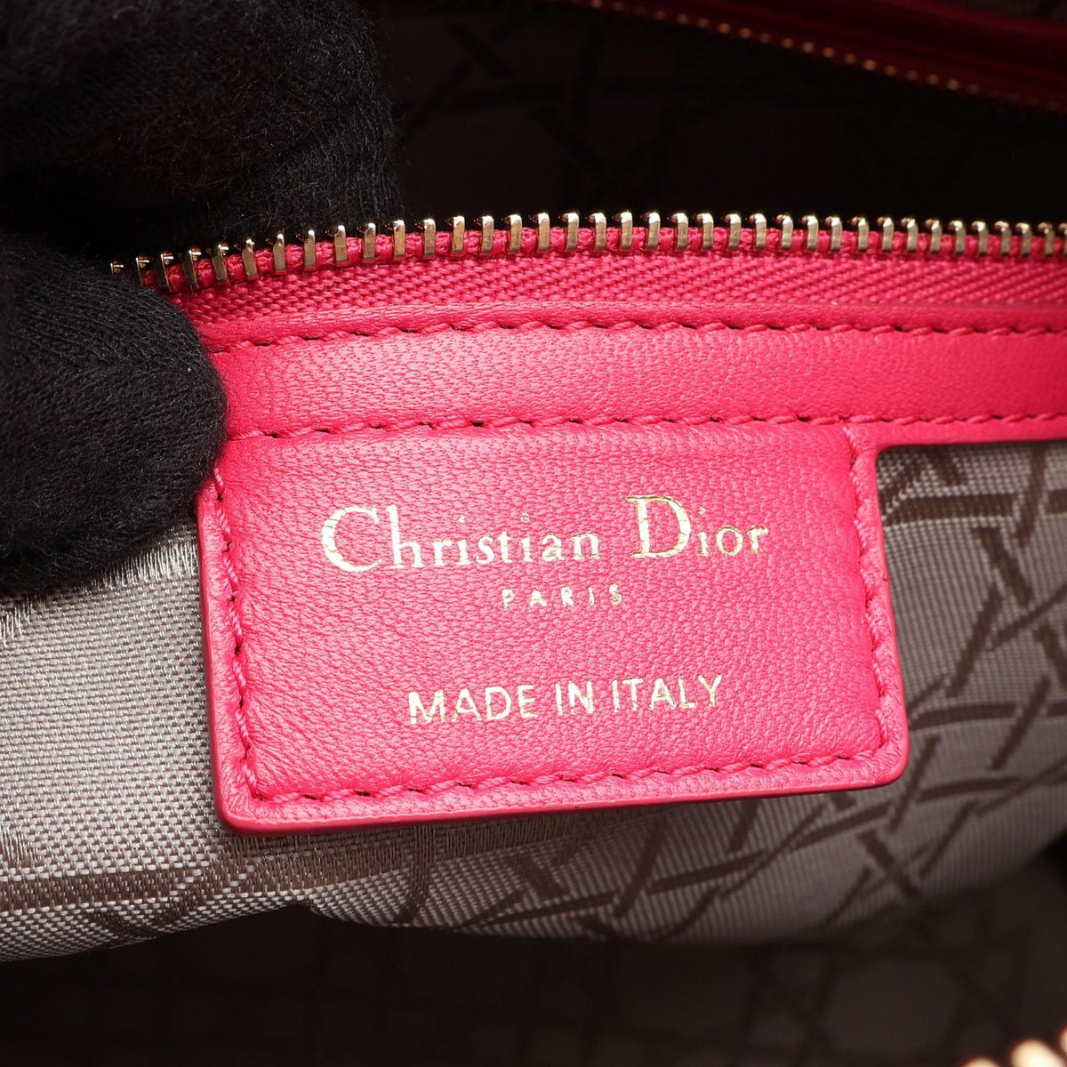 Dior Lady Christian Dior Large Cannage 2WAY Handbag Pink leather 2101219806648