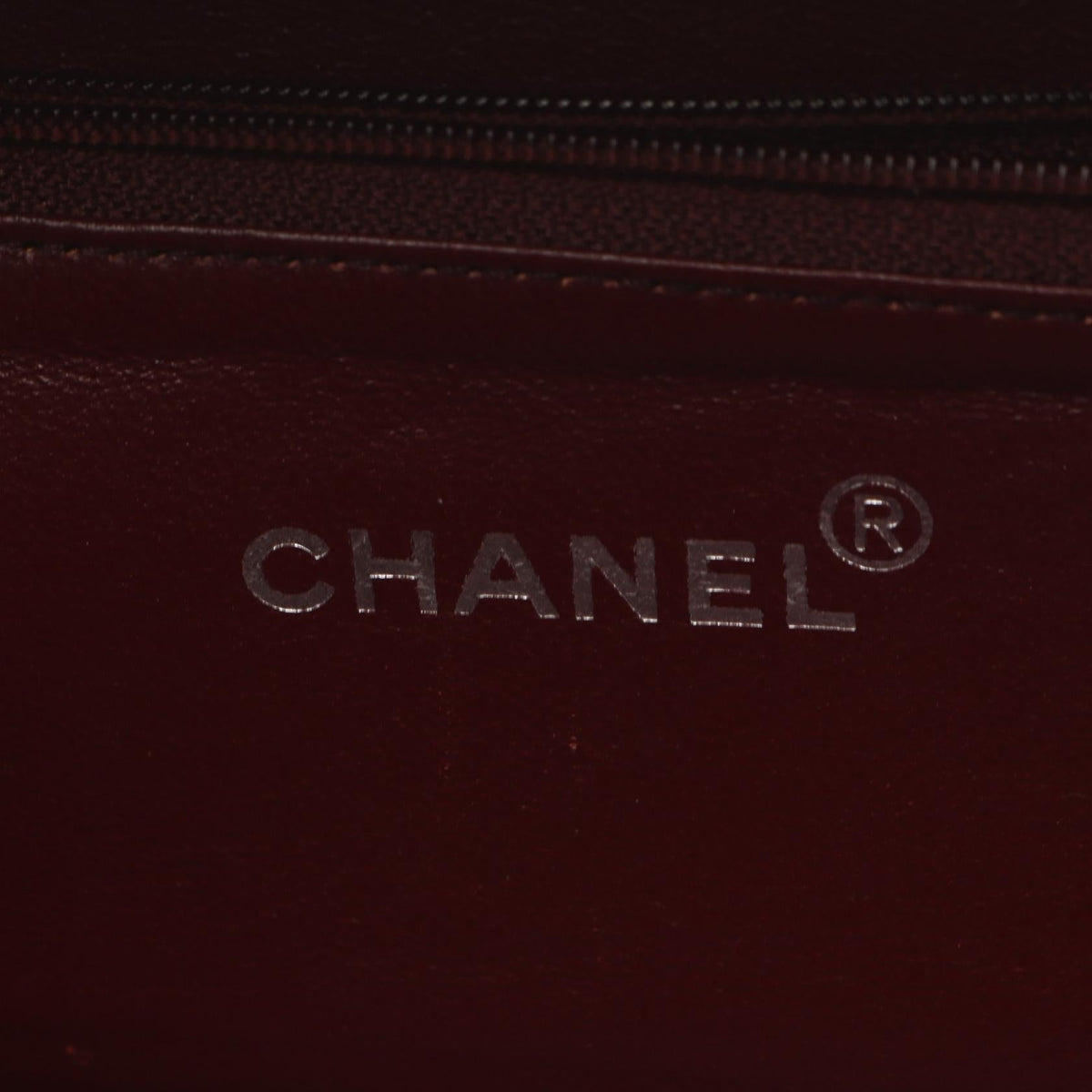 CHANEL Brown/Black COCO Mark leather�Wood 2101219913186