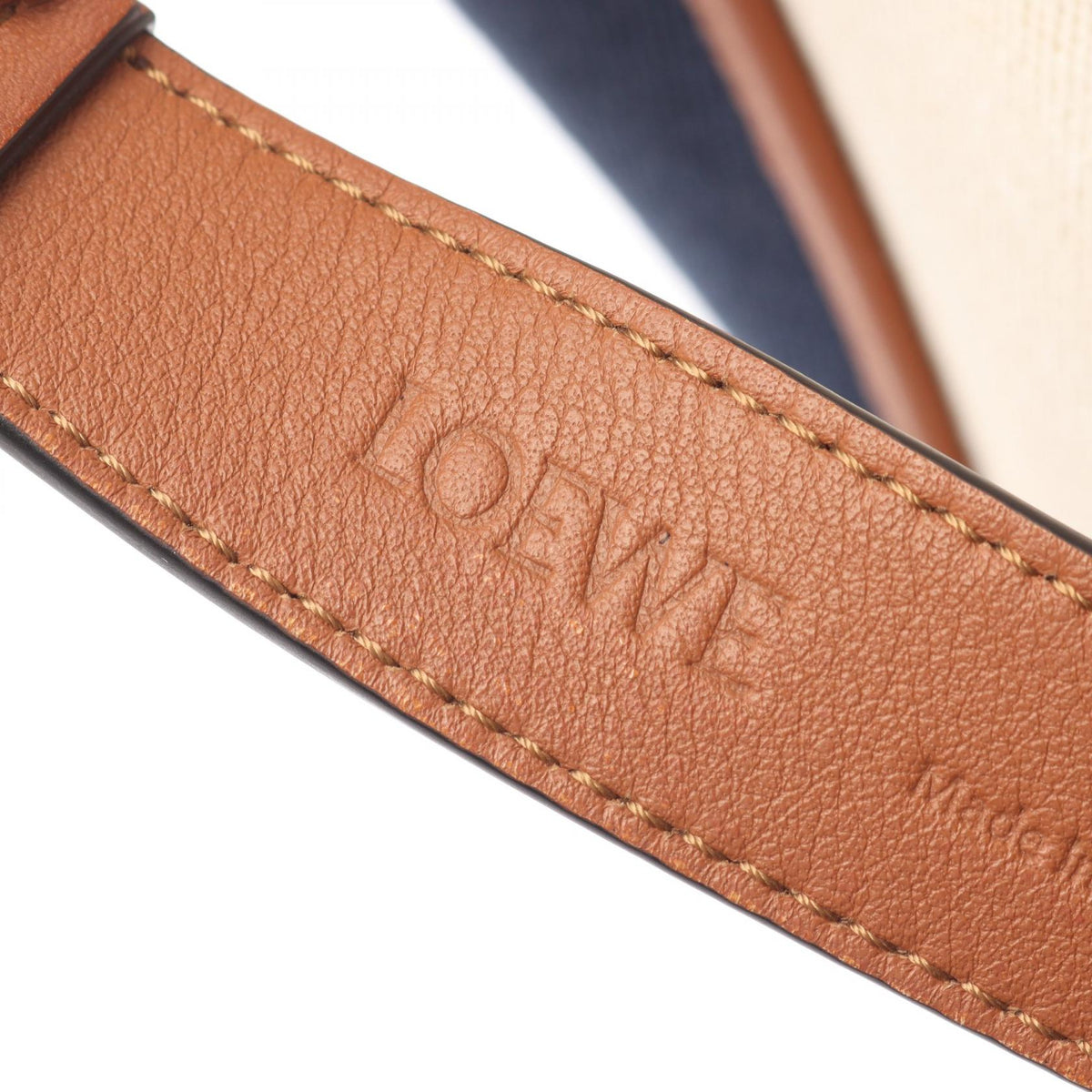 LOEWE Anagram Hobo Bag Shoulder Bag Beige/Navy/Brown canvas leather 2101219565347